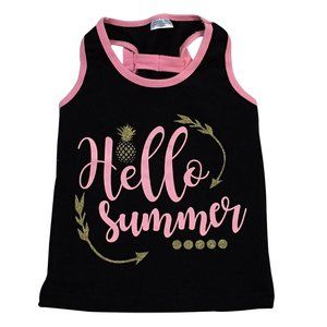 Little Girls Sleeveless Arrow Pineapple Summer Glitter Cotton Tank Top Shirt 2-8